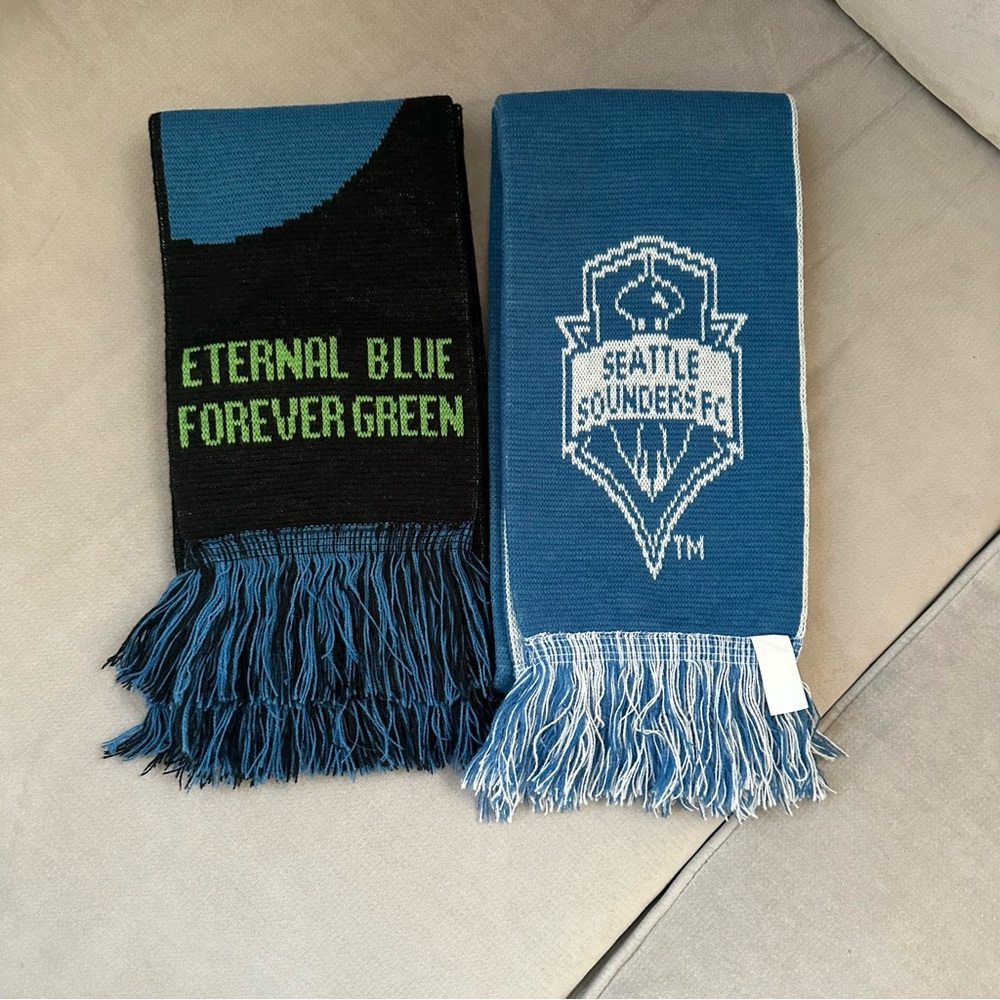 2 Seattle Sounders Season Ticket Holder Scarves!